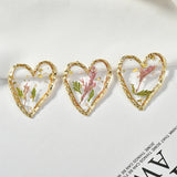 Glitter Flower Circle Pendant Earrings Jewelry DIY