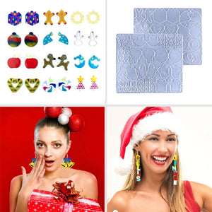 Christmas Pendant Keychain Earring Mold DIY Resin Jewelry Mold