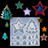 Christmas Pendant Mold Silicone Xmas Tree Star DIY Hanging Ornament