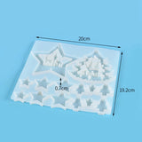 Christmas Pendant Mold Silicone Xmas Tree Star DIY Hanging Ornament