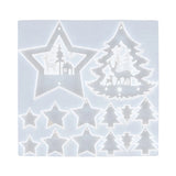 Christmas Pendant Mold Silicone Xmas Tree Star DIY Hanging Ornament
