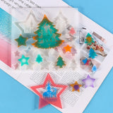 Christmas Pendant Mold Silicone Xmas Tree Star DIY Hanging Ornament