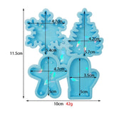 Christmas Pendant Mould Snowflower Tree DIY Earrings Pendants