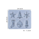Christmas Pendant Silicone Resin Mold Snowflake Snowman