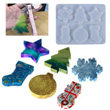 Christmas Pendant Silicone Resin Mold Snowflake Snowman