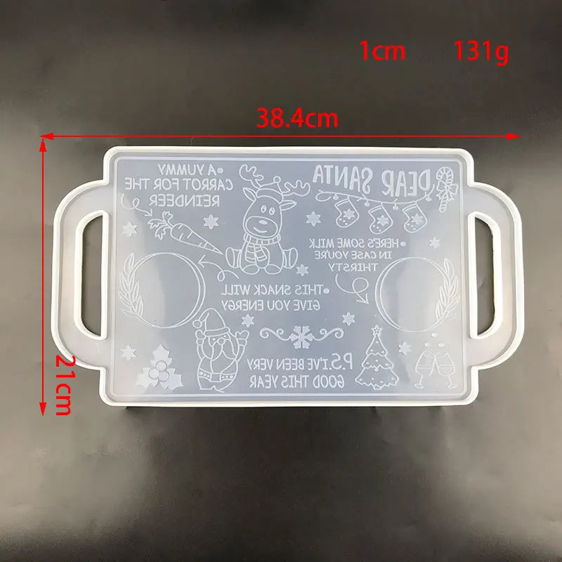 Christmas Plate Storage Box Epoxy Resin Mold DIY Handcraft Mould