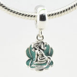 Christmas Princess Sea Shell Dangle Charms Silver 925 Women DIY Bracelet