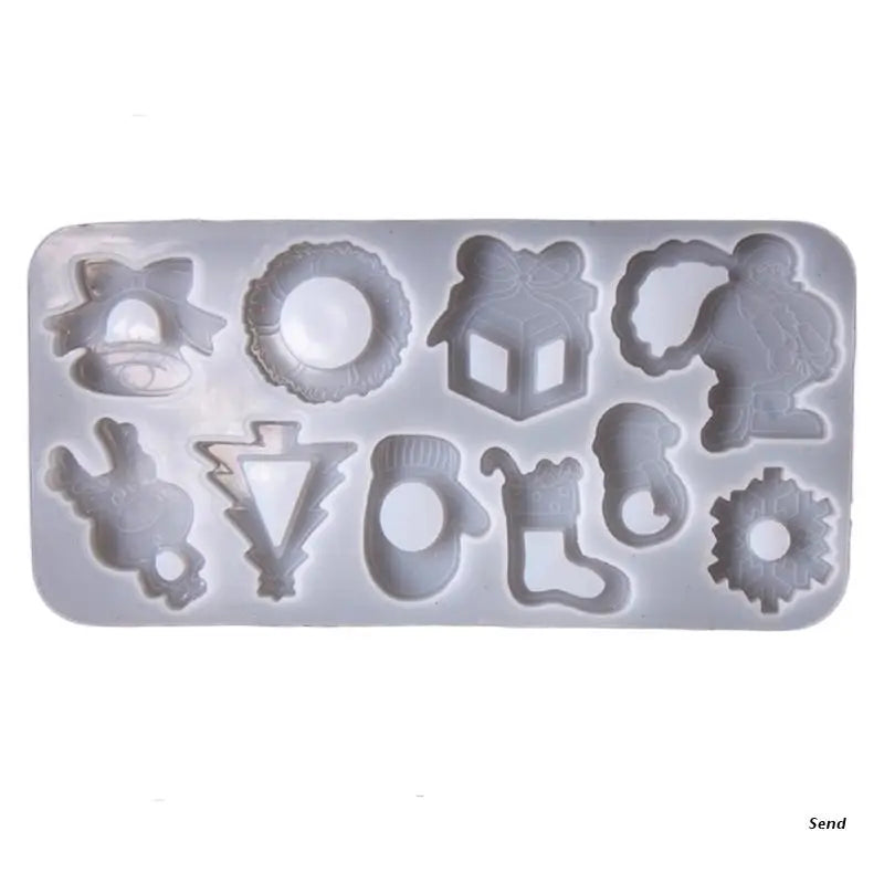 Christmas Quicksand Keychain Resin Mold DIY Crafts Jewelry Tools