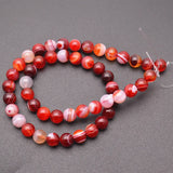 Red Banded Agate Stone Round Beads 6mm 8mm 10mm