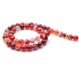 Red Banded Agate Stone Round Beads 6mm 8mm 10mm