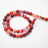 Red Banded Agate Stone Round Beads 6mm 8mm 10mm