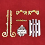 Santa Sleigh Wall Art Mold Christmas Resin Mold