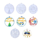 Christmas Resin Molds Silicone, Epoxy Resin Ornament Pendant Mold, DIY Crafts