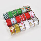 Christmas Ribbon Combo Set Small Roll Box Ribbon Holiday Decor Crossborder