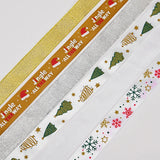 Christmas Ribbon Combo Set Small Roll Box Ribbon Holiday Decor Crossborder