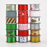 Christmas Ribbon Combo Set Small Roll Box Ribbon Holiday Decor Crossborder