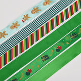 Christmas Ribbon Combo Set Small Roll Box Ribbon Holiday Decor Crossborder