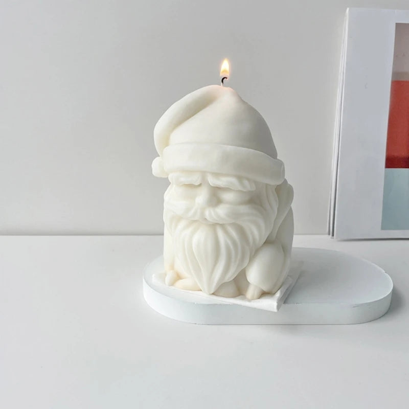 Christmas Santa Claus Silicone Candle Mold for Candle Making