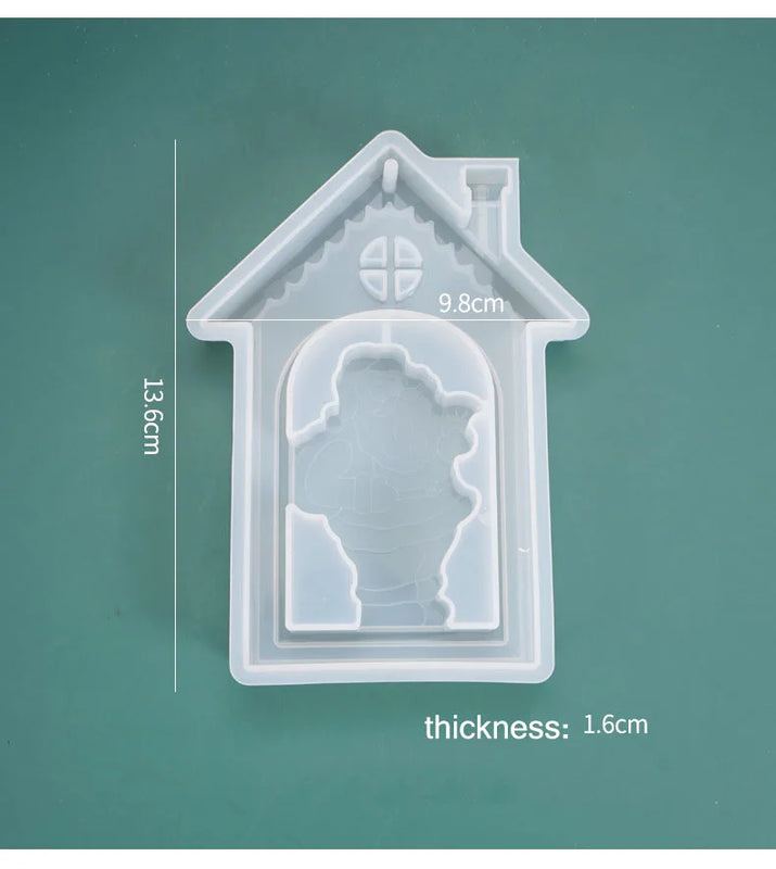 Christmas Santa Claus Tree Elk Silicone Mold for Resin Jewelry Making