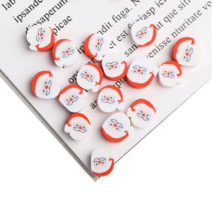 Christmas Santa Clay Beads for DIY Jewelry Making