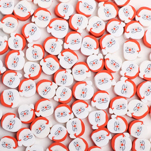 Christmas Santa Clay Beads for DIY Jewelry Making