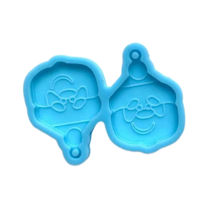 Xmas Tree Snowman Earrings Silicone Mould D55Y