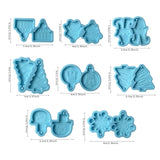 Xmas Tree Snowman Earrings Silicone Mould D55Y