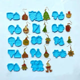 Xmas Tree Snowman Earrings Silicone Mould D55Y