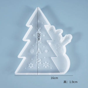 Christmas Resin Mold Silicone Dried Flower Epoxy Decor Jewelry Cosmetics