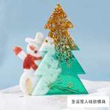 Christmas Resin Mold Silicone Dried Flower Epoxy Decor Jewelry Cosmetics