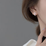 925 Silver Asymmetric Santa & Deer Hoop Earrings, Mini Circle Jewellery