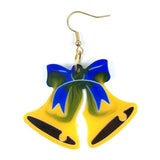 Christmas Earrings Stud Resin Mold - Jingle Bell Snowflake Santa Keychain