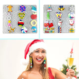 Christmas Earrings Stud Resin Mold - Jingle Bell Snowflake Santa Keychain