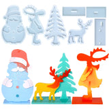 Christmas Epoxy Resin Mold Jewelry Tools Snowman Tree Deer Decoration