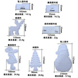Christmas Epoxy Resin Mold Jewelry Tools Snowman Tree Deer Decoration