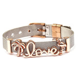 Christmas Series Stainless Steel Mesh Bracelet with 10mm Slide Charms