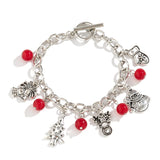 Christmas Red Glass Bead Bracelet