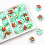 Hand-painted 16mm Snowman Spacer Bead for DIY Bracelet