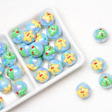 Hand-painted 16mm Snowman Spacer Bead for DIY Bracelet