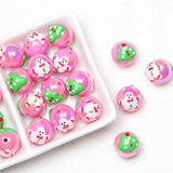 Hand-painted 16mm Snowman Spacer Bead for DIY Bracelet