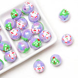 Hand-painted 16mm Snowman Spacer Bead for DIY Bracelet