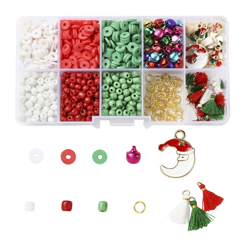 Polymer Clay Glass Beads Pendant Set for DIY Jewelry Making