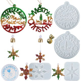 Christmas Silicone Mold Bead Campanula Snowflakes for DIY Casting Pendants