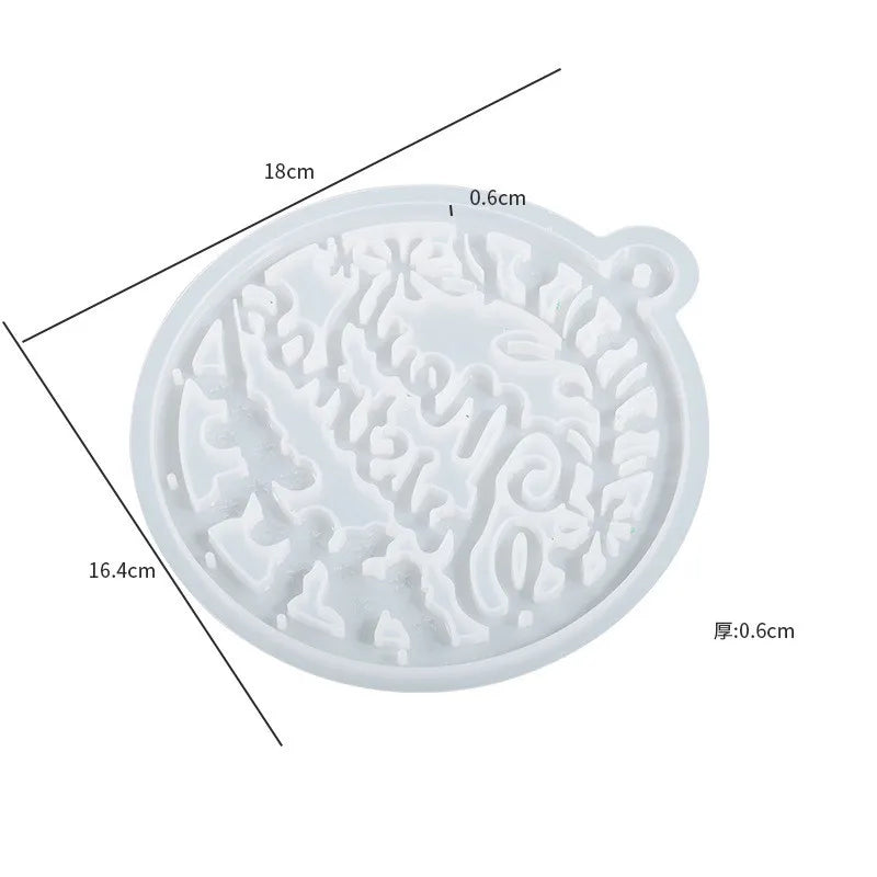 Christmas Silicone Mold Bead Campanula Snowflakes for DIY Casting Pendants
