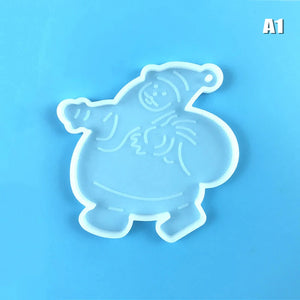Christmas Silicone Mold Elk Bell Christmas Tree Pendant DIY Resin Mold