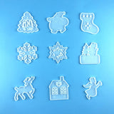 Christmas Silicone Mold Elk Bell Christmas Tree Pendant DIY Resin Mold