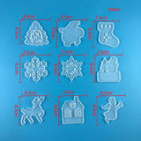 Christmas Silicone Mold Elk Bell Christmas Tree Pendant DIY Resin Mold