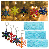 Christmas Silicone Mold Snowflake Keychain Resin Mould DIY Jewelry Making