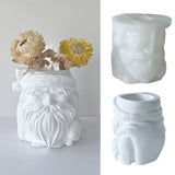 Christmas Silicone Planter Mold Santa Claus Concrete Flowerpot Mold