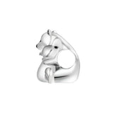 925 Silver Hugging Polar Bears Charm for Bracelets DIY